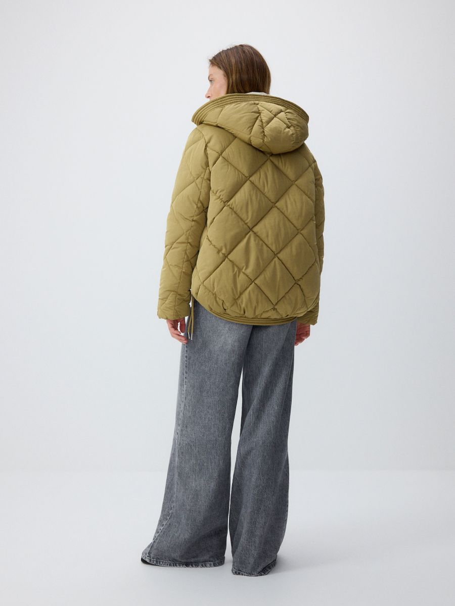 Jacket with contrasting inserts - light olive - RESERVED - 4