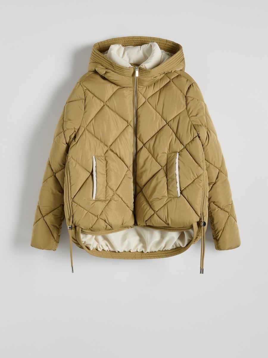 Jacket with contrasting inserts - light olive - RESERVED - 5