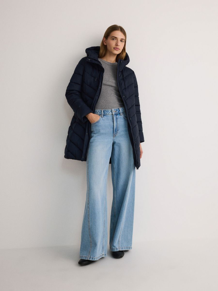 Jacket with contrasting inserts - navy - RESERVED - 2