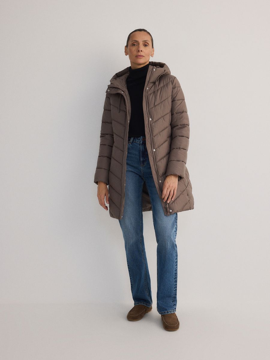 Jacket with contrasting inserts - taupe - RESERVED - 2