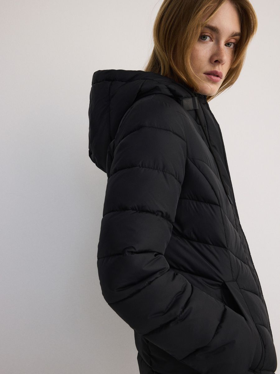 Quilted jacket with hood - black - RESERVED - 3