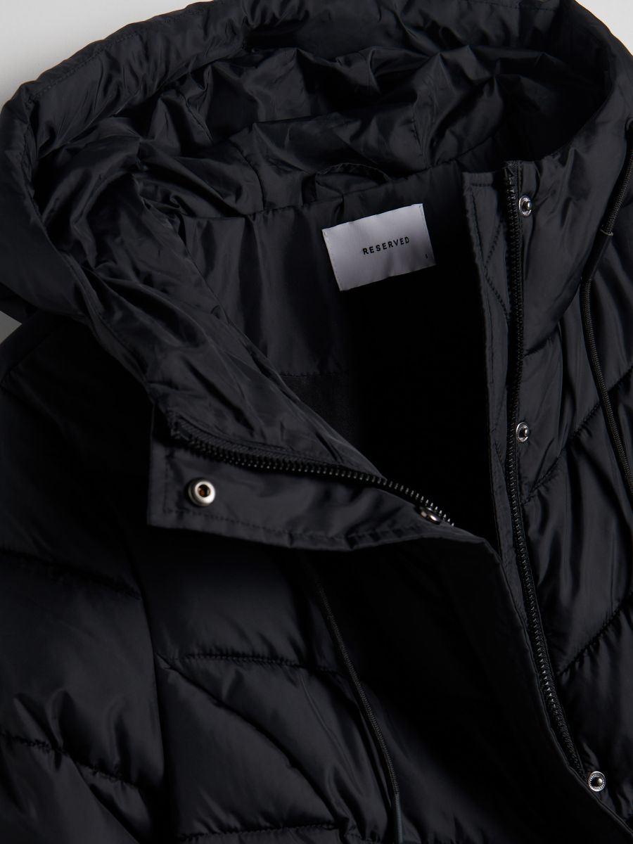 Quilted jacket with hood - black - RESERVED - 6