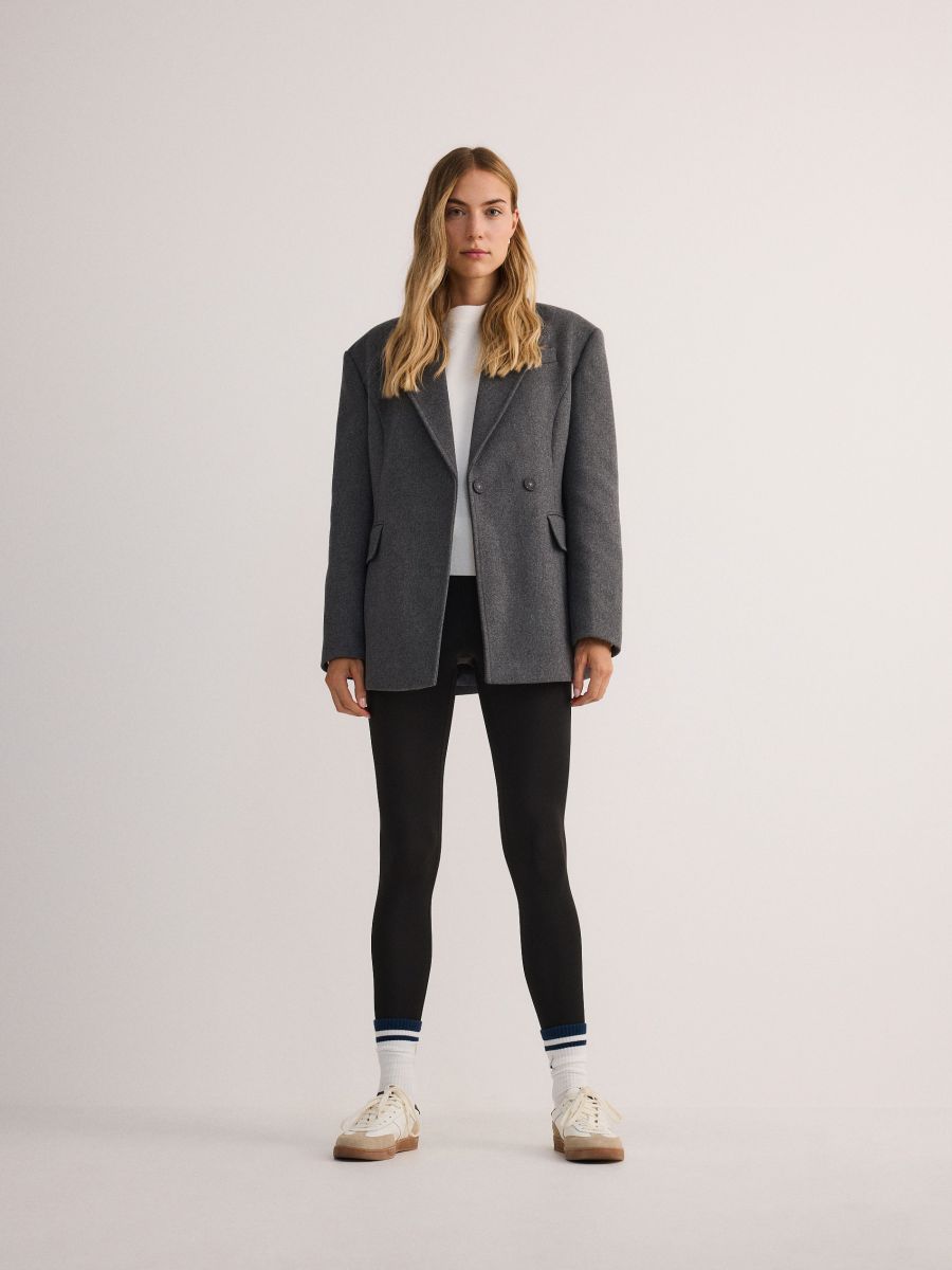 Wool blend coat - mid grey - RESERVED - 4