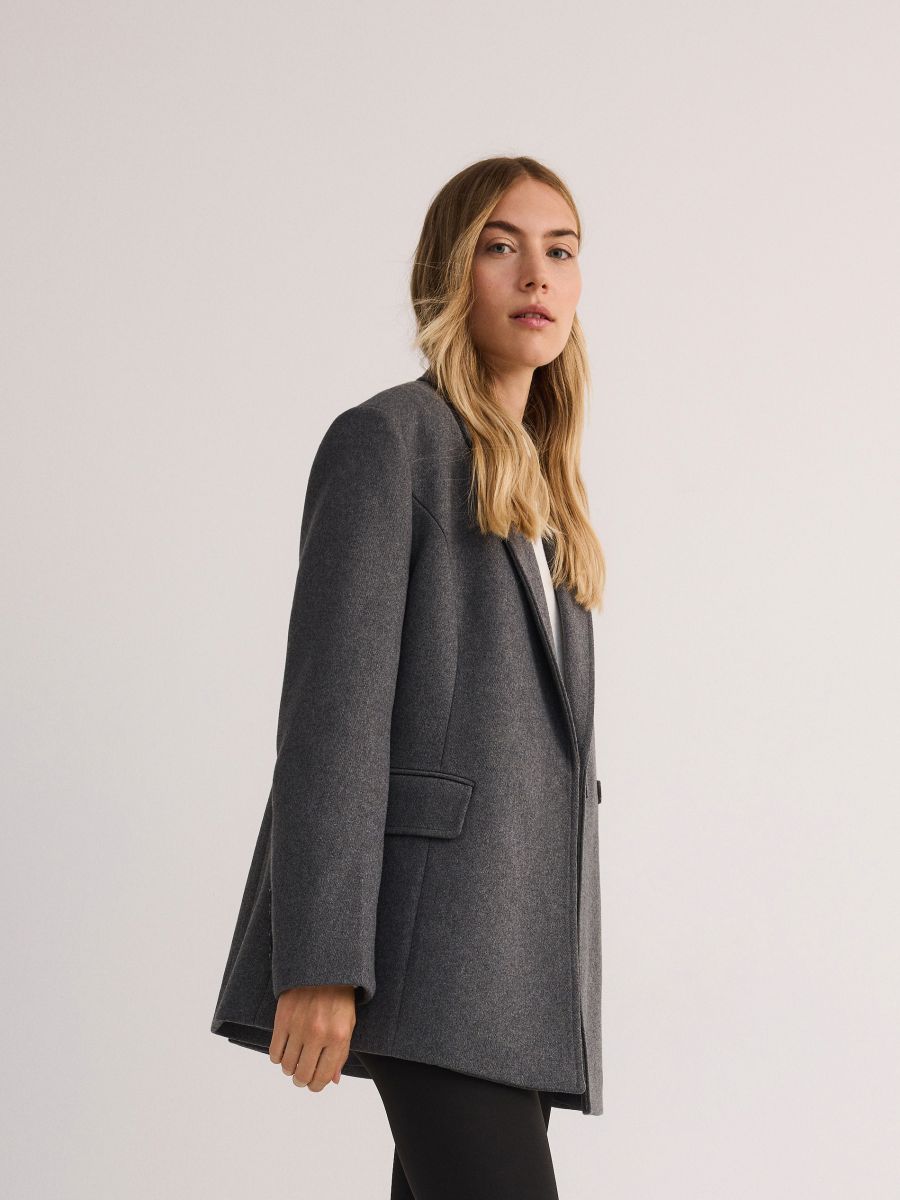 Wool blend coat - mid grey - RESERVED - 6