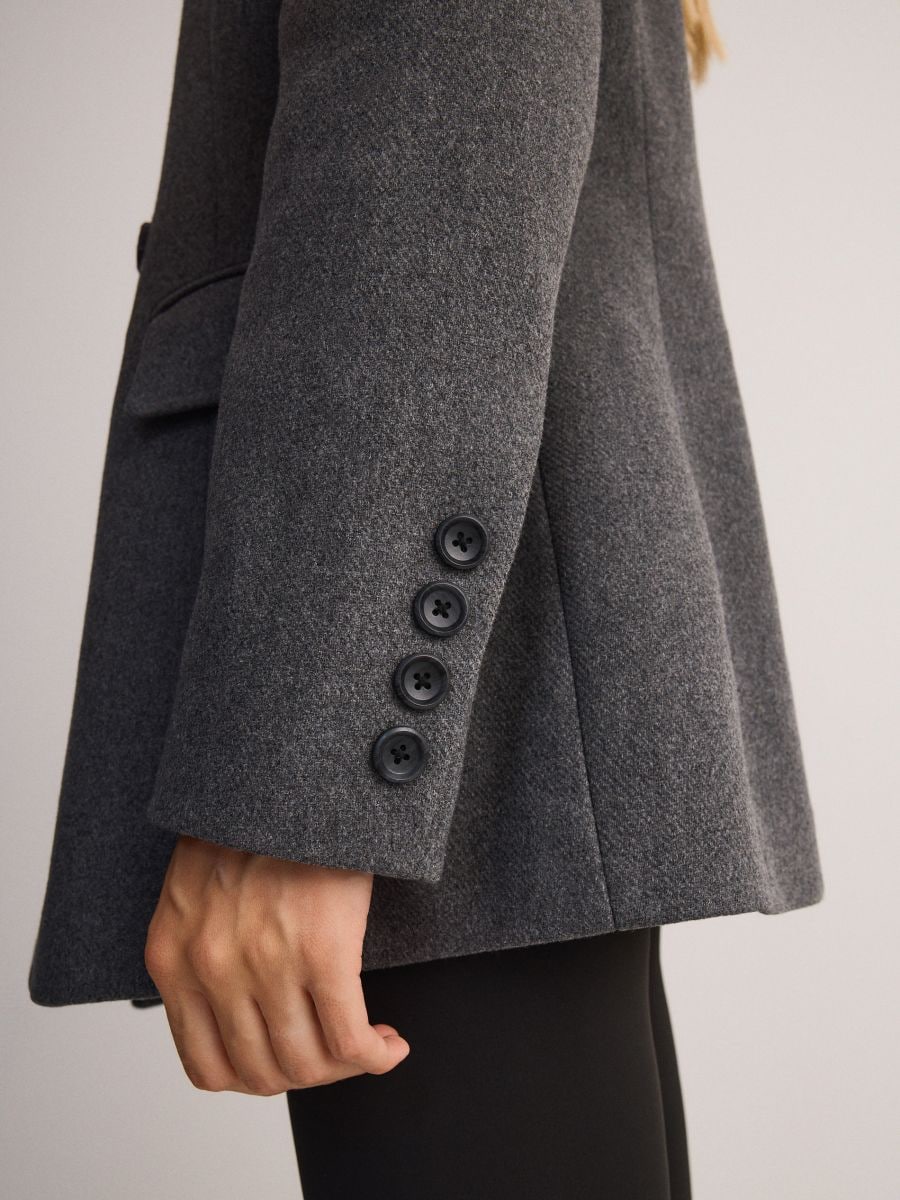 Wool blend coat - mid grey - RESERVED - 7