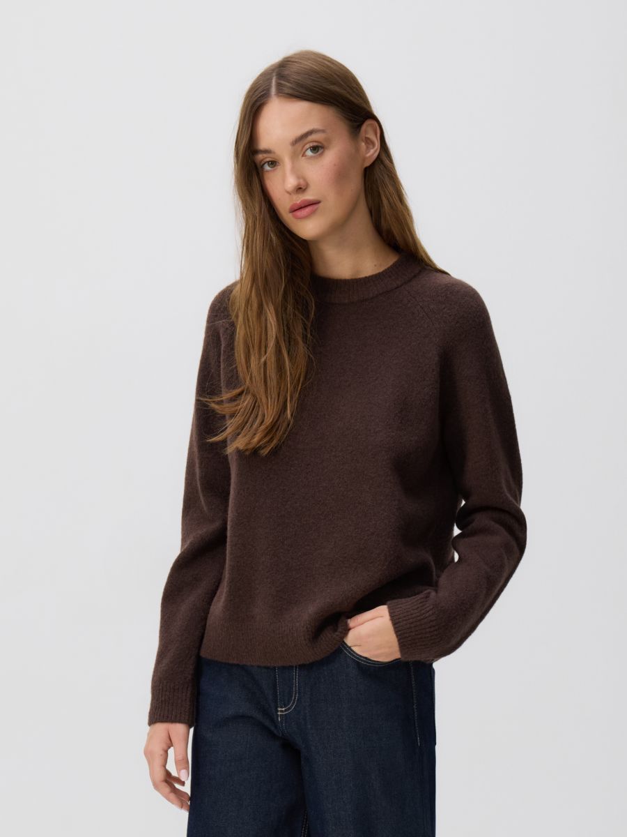 Pullover aus Wollgemisch - dunkelbraun - RESERVED