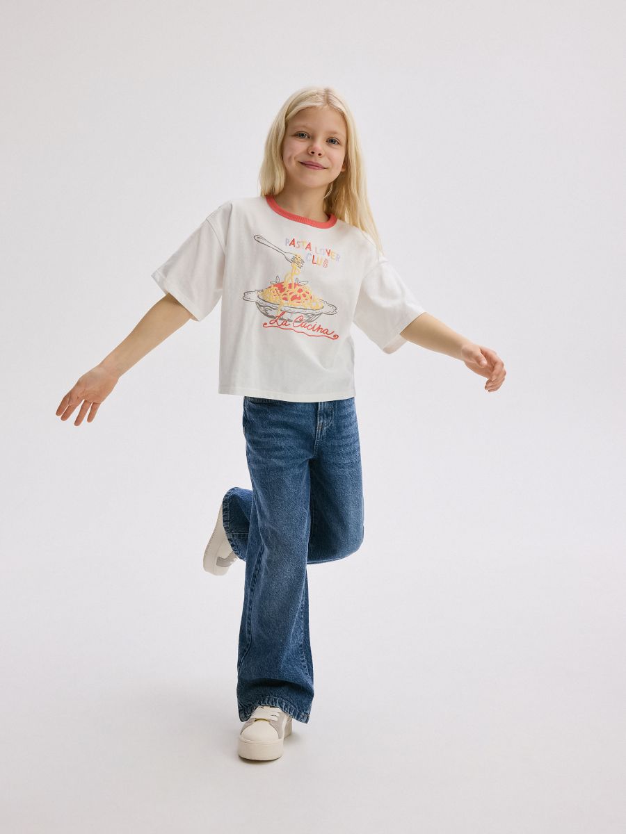 T-shirt with appliqué - coral - RESERVED - 3