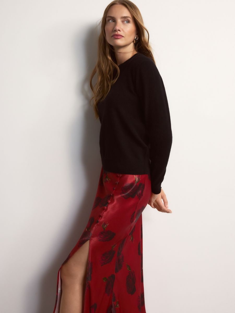 Floral skirt - red - RESERVED