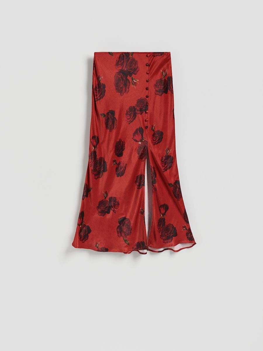 Floral skirt - red - RESERVED