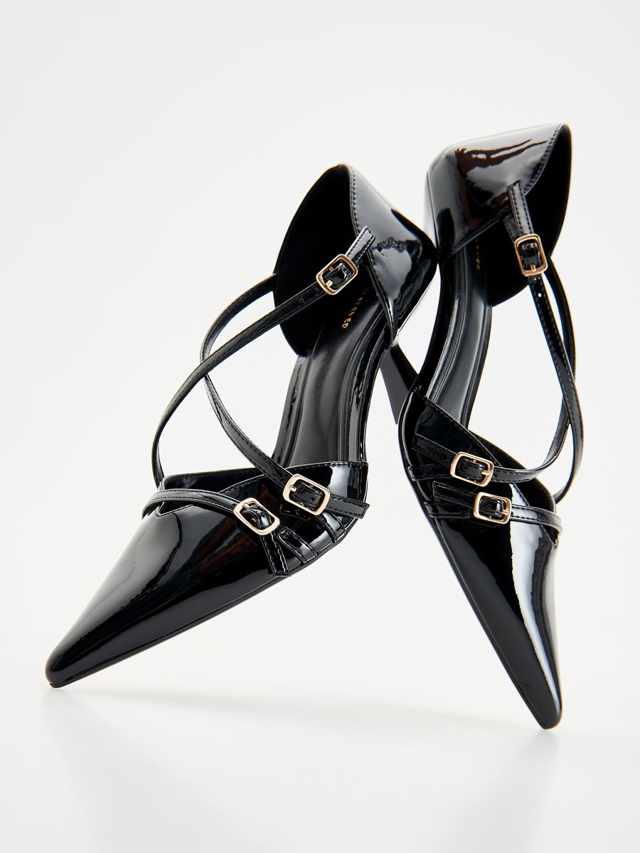 Strap heels - black - RESERVED - 3