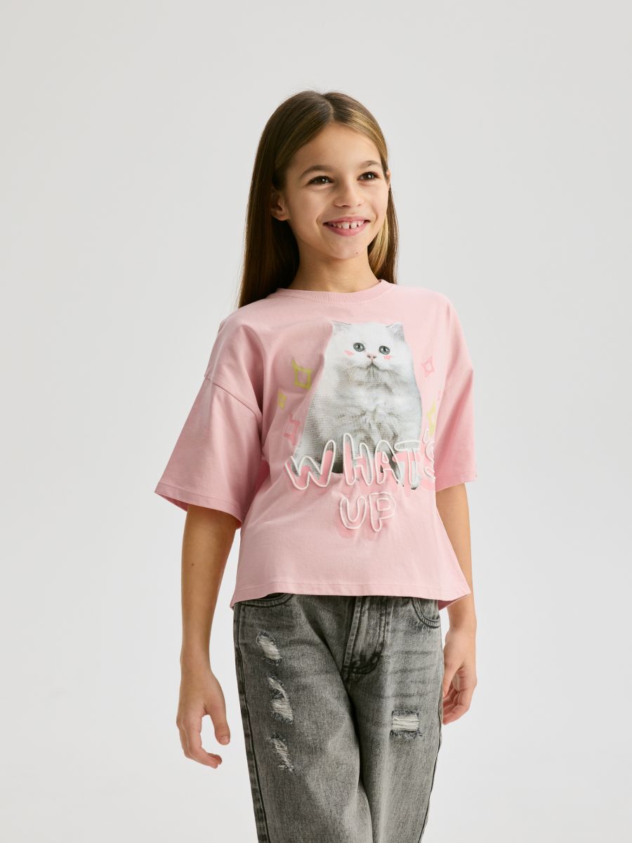 T-shirt with print - dusty rose - RESERVED - 3