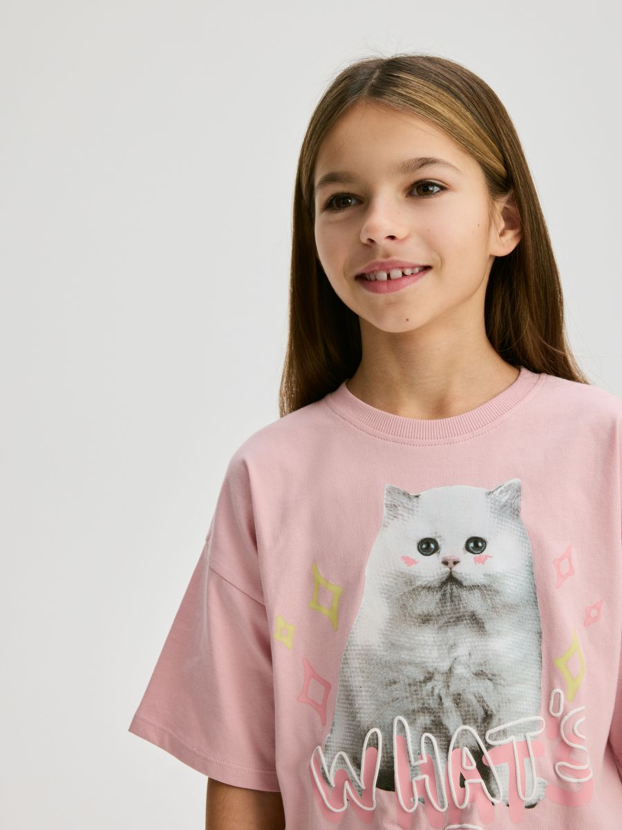T-shirt with print - dusty rose - RESERVED - 4