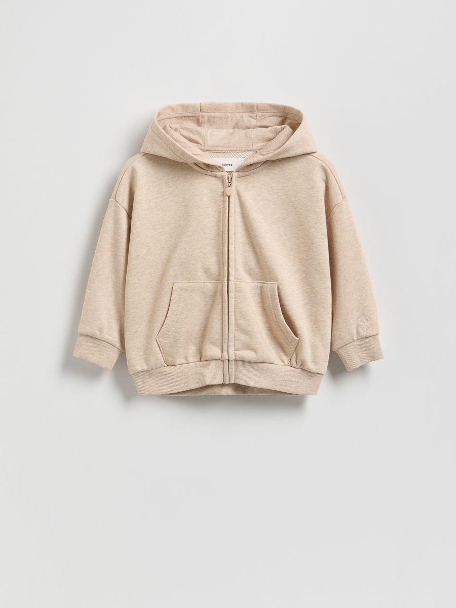 Felpa con cappuccio - beige - RESERVED