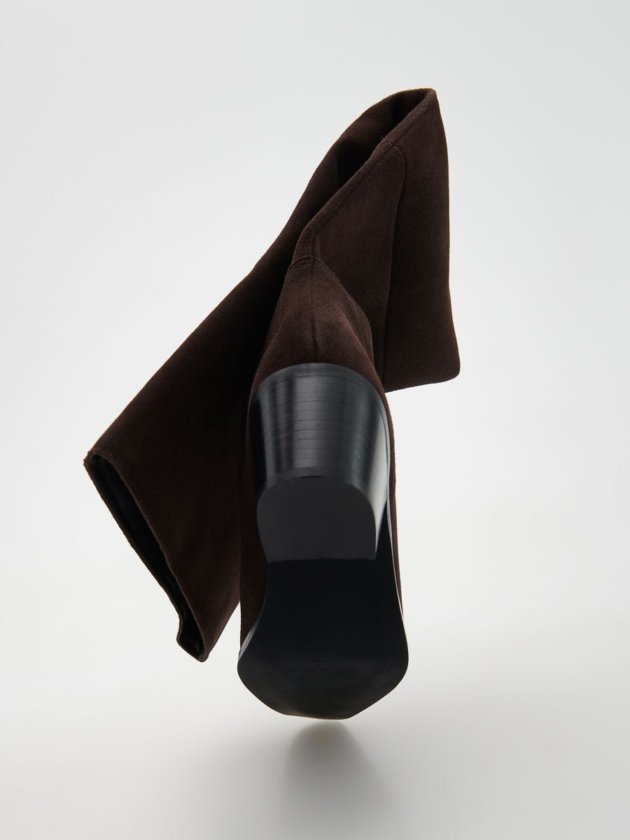 Suede high boots - brown - RESERVED - 6