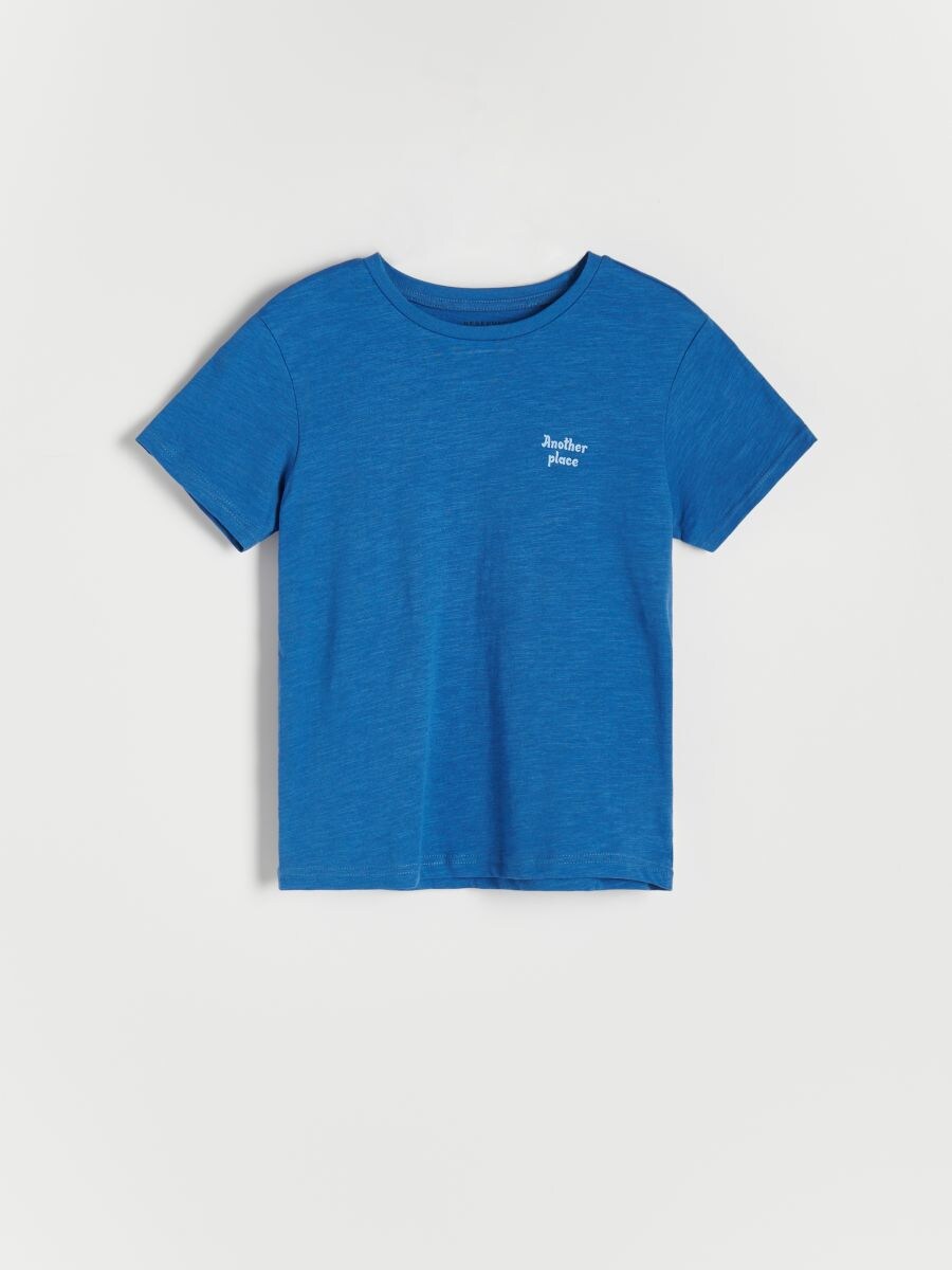 T-shirt with slogan - blue - RESERVED - 2
