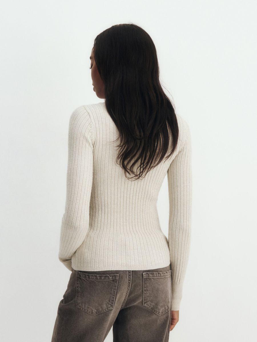 Shimmery turtleneck - sand - RESERVED - 3