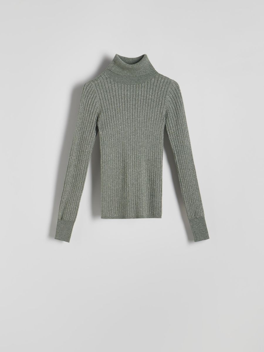 Shimmery turtleneck - khaki - RESERVED - 5