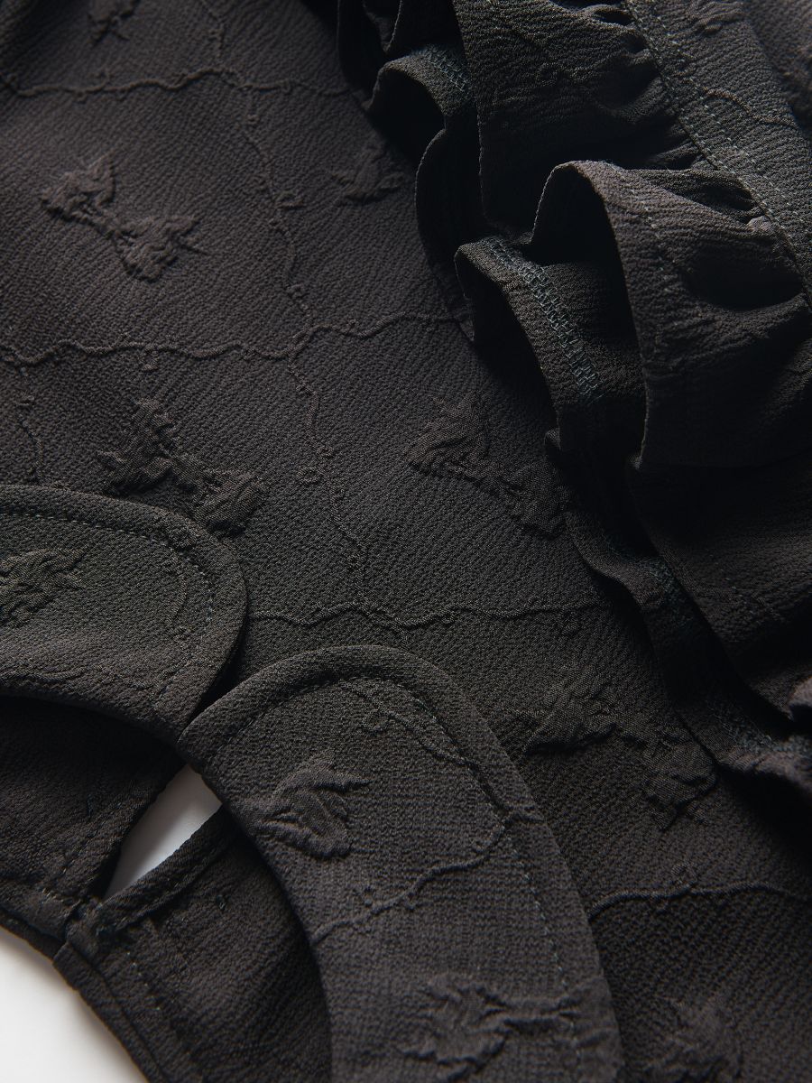 Blouse with embroidery pattern - black - RESERVED - 5