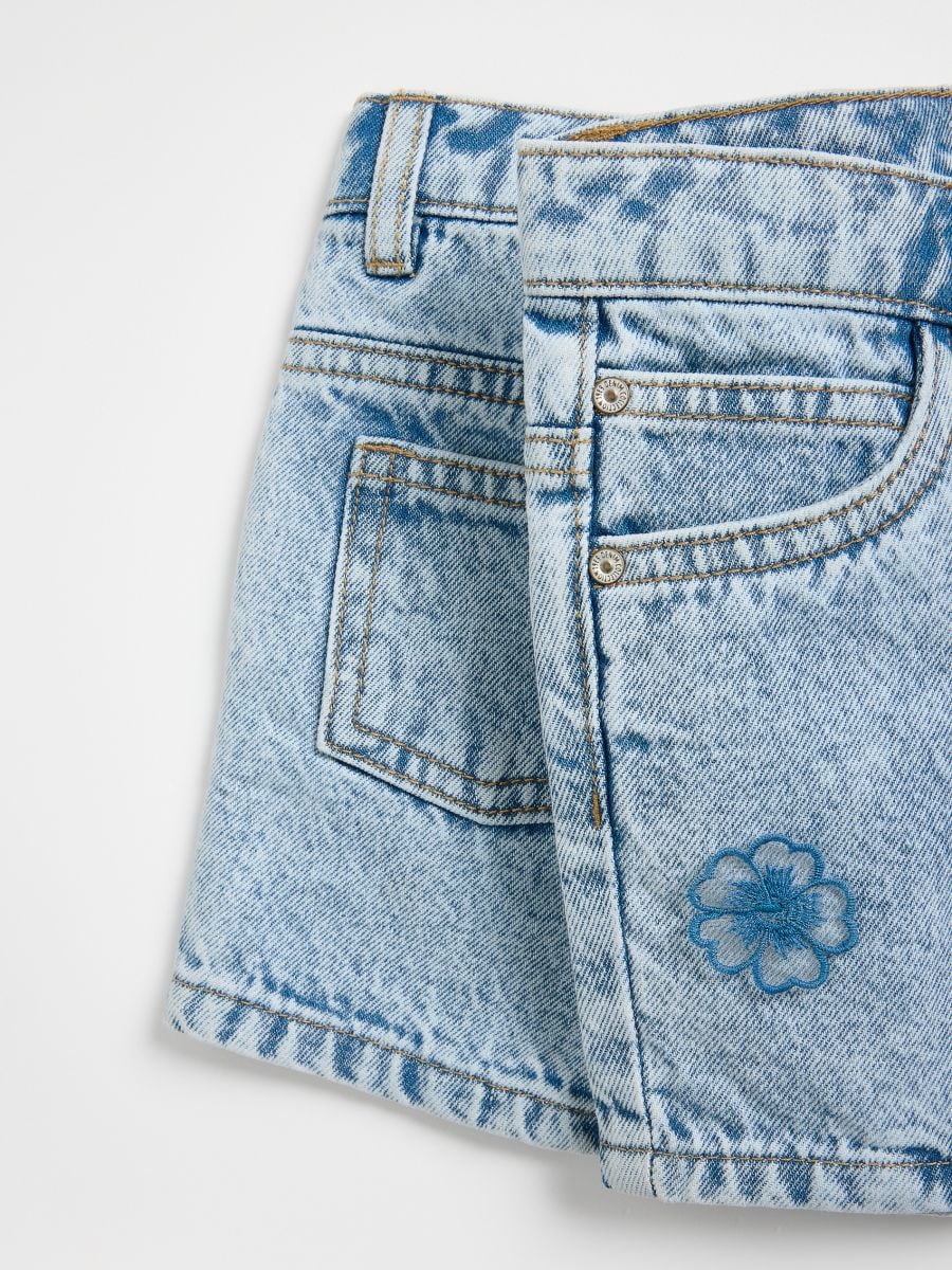Denim shorts with patches - blue - RESERVED - 2