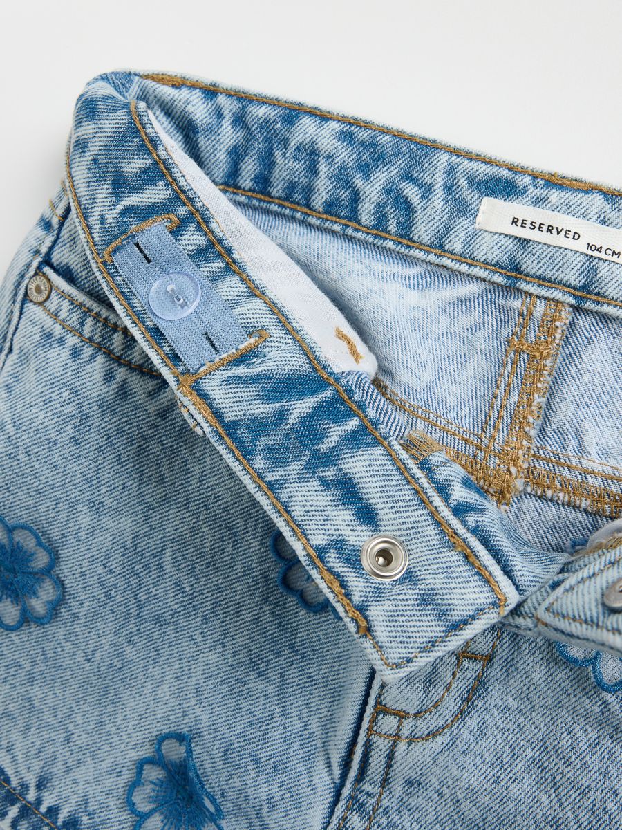 Denim shorts with patches - blue - RESERVED - 3