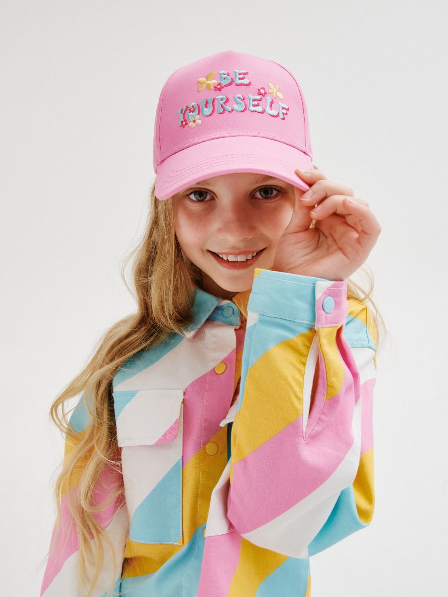 Cappello con scritte - rosa - RESERVED - 2
