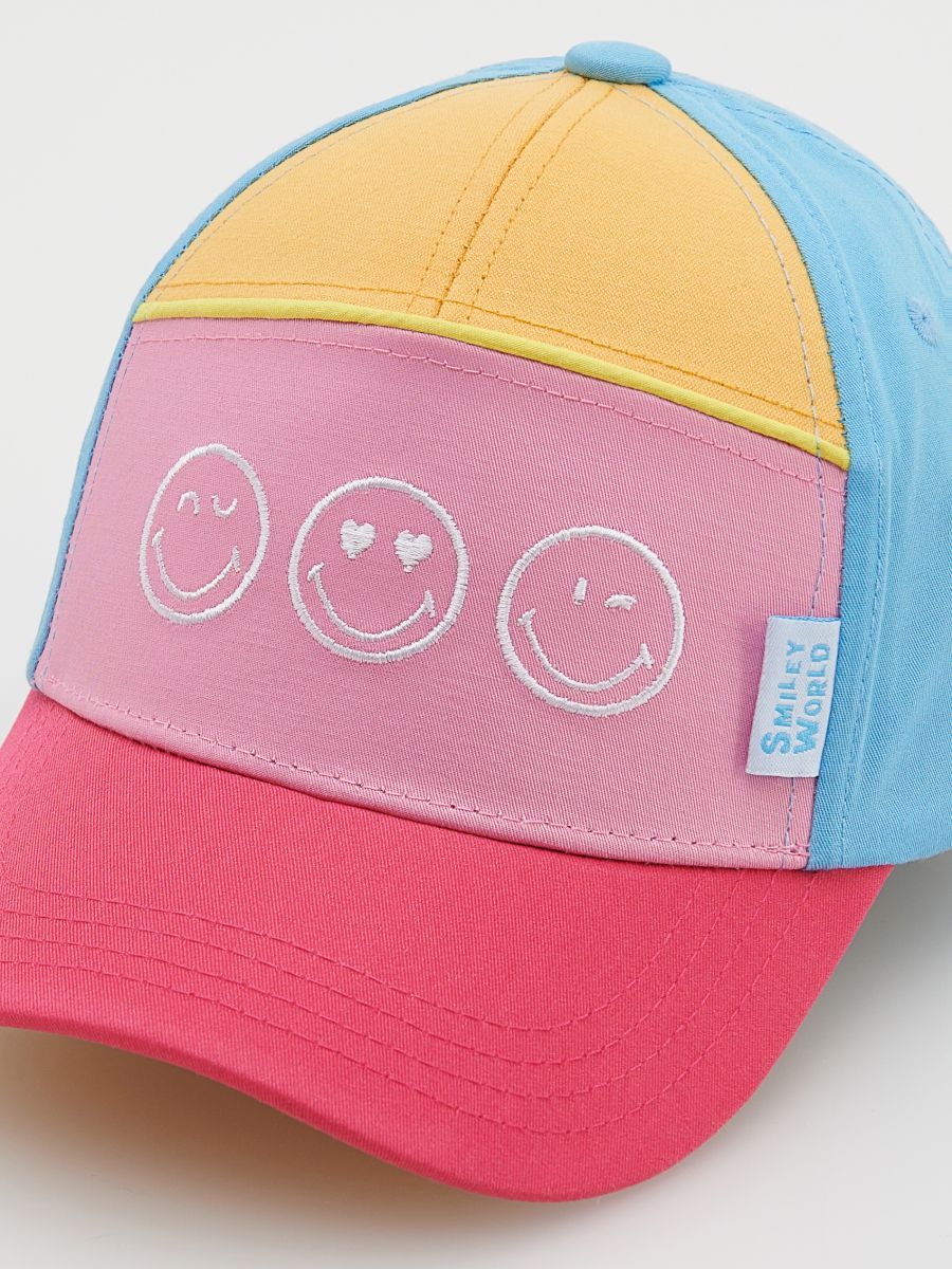 Smiley cap - pink - RESERVED - 4