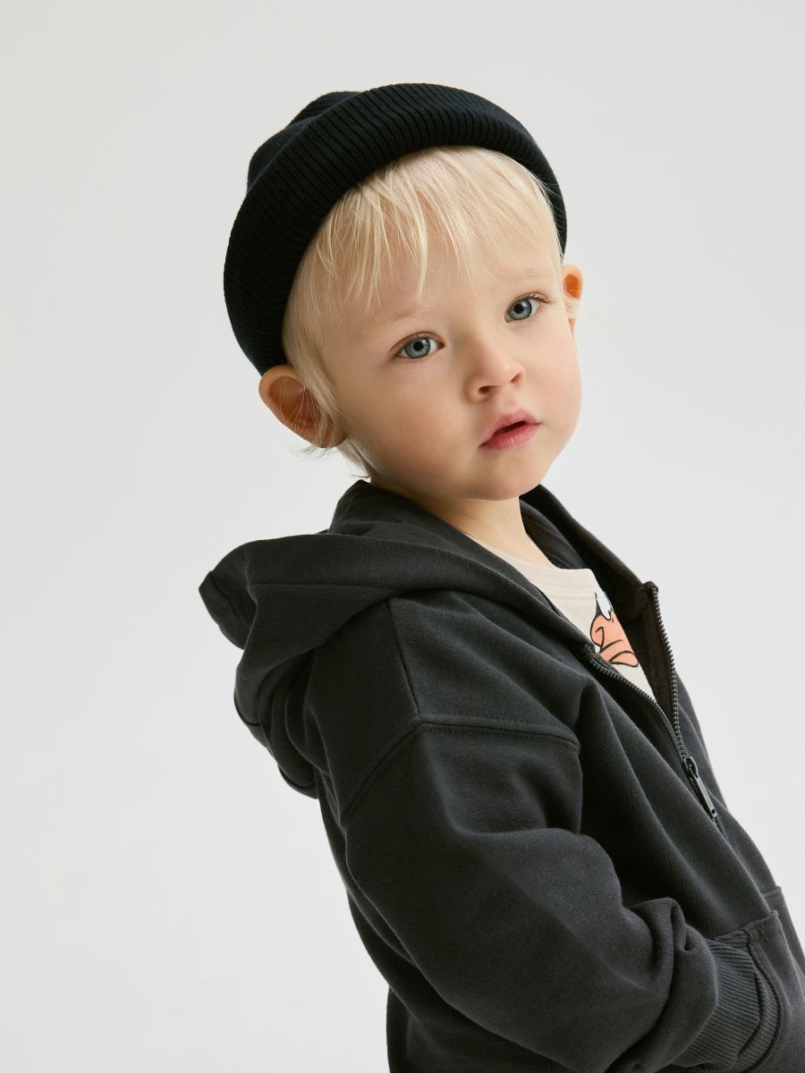 Sweatshirt com capuz com fecho de correr - CINZENTO ESCURO - RESERVED - 5