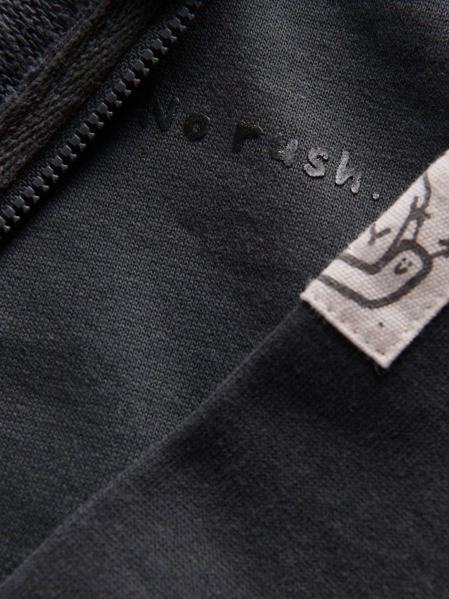 Sweatshirt com capuz com fecho de correr - CINZENTO ESCURO - RESERVED - 3