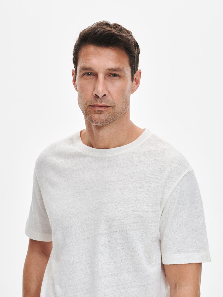 MEN`S T-SHIRT - бел - RESERVED