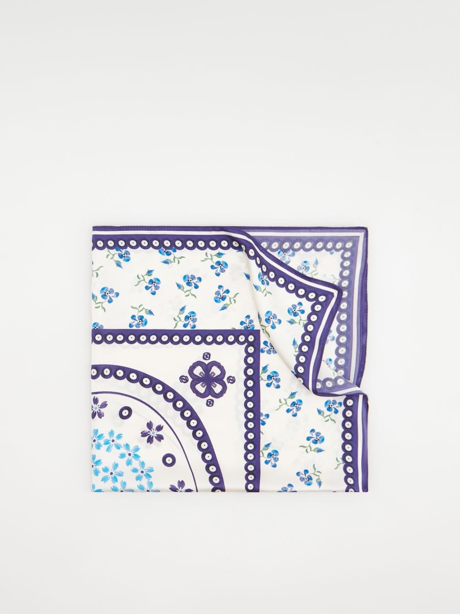 Silk scarf with original pattern - multicolor - RESERVED - 4