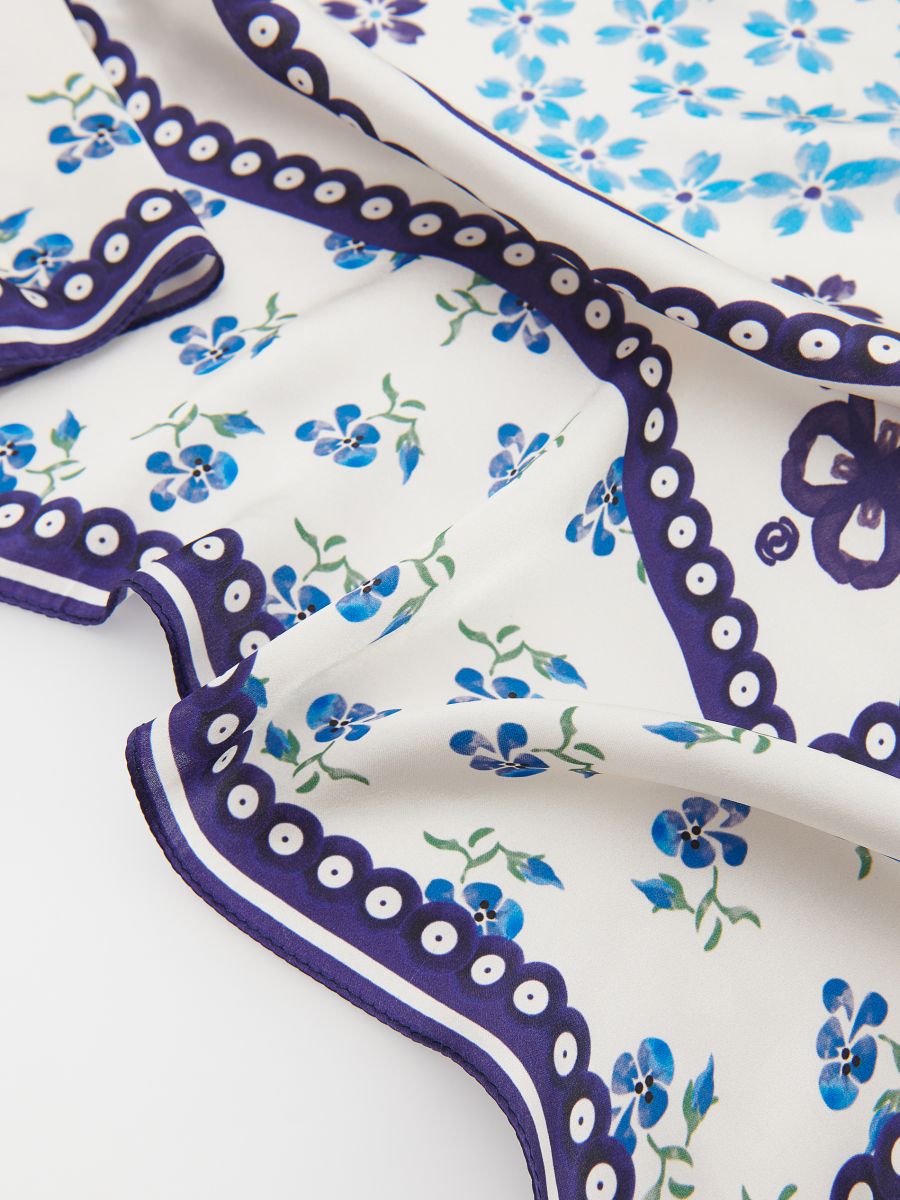 Silk scarf with original pattern - multicolor - RESERVED - 6