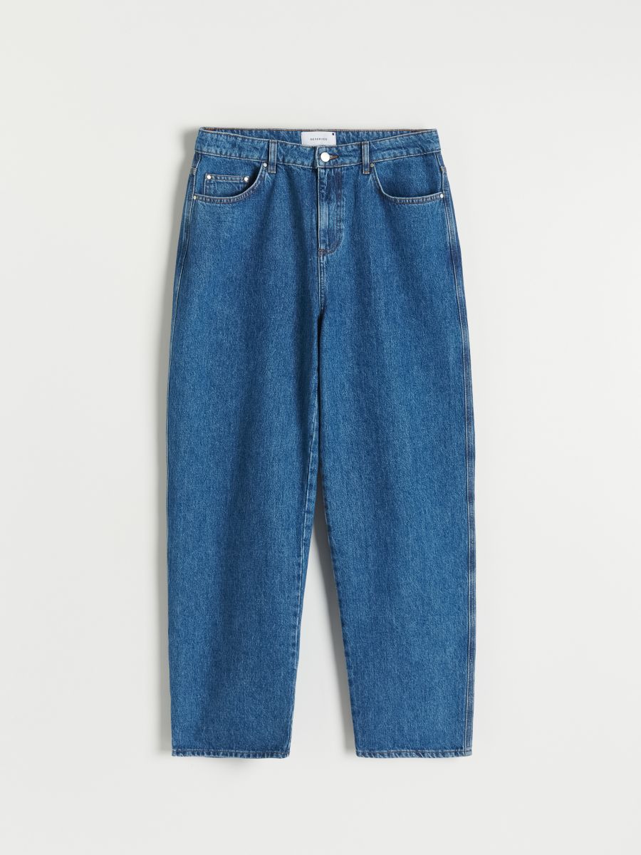 Loose jeans with drop crotch - blue jeans - RESERVED - 6