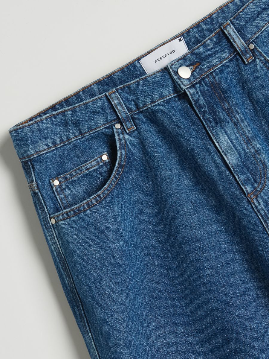 Loose jeans with drop crotch - blue jeans - RESERVED - 7