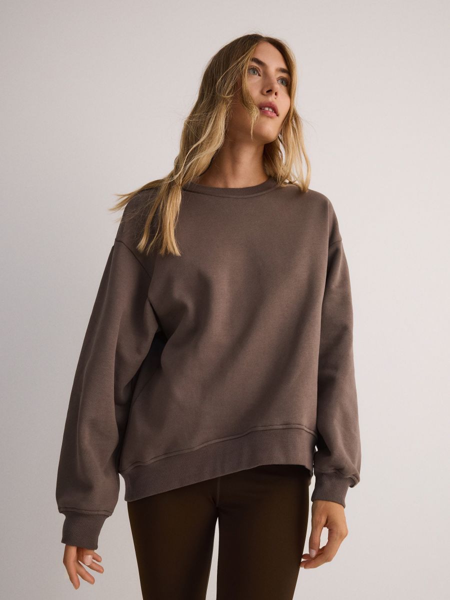 Brown oversized sweatshirt hotsell