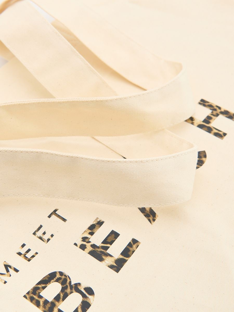 Canvas shopper bag - cream - RESERVED - 3