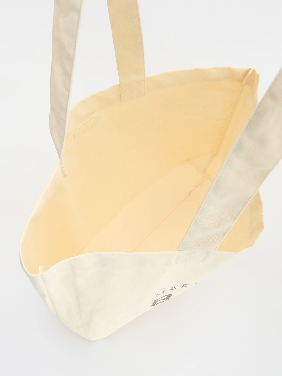 Canvas shopper bag - cream - RESERVED - 4