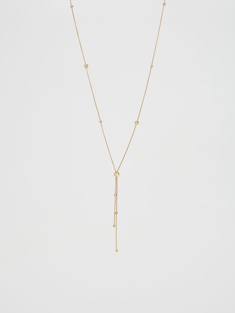 Necklace with pendant - golden - RESERVED