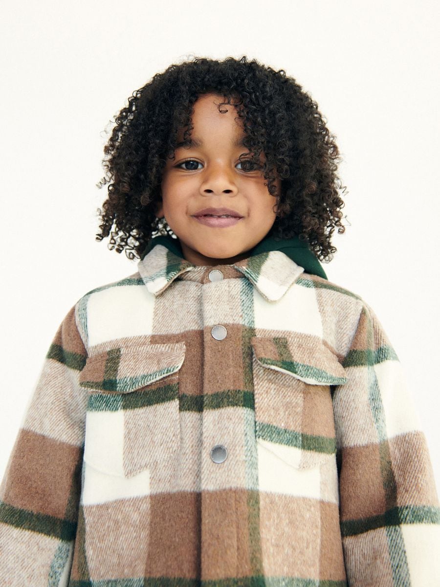 Insulated check jacket - cream - RESERVED - 4