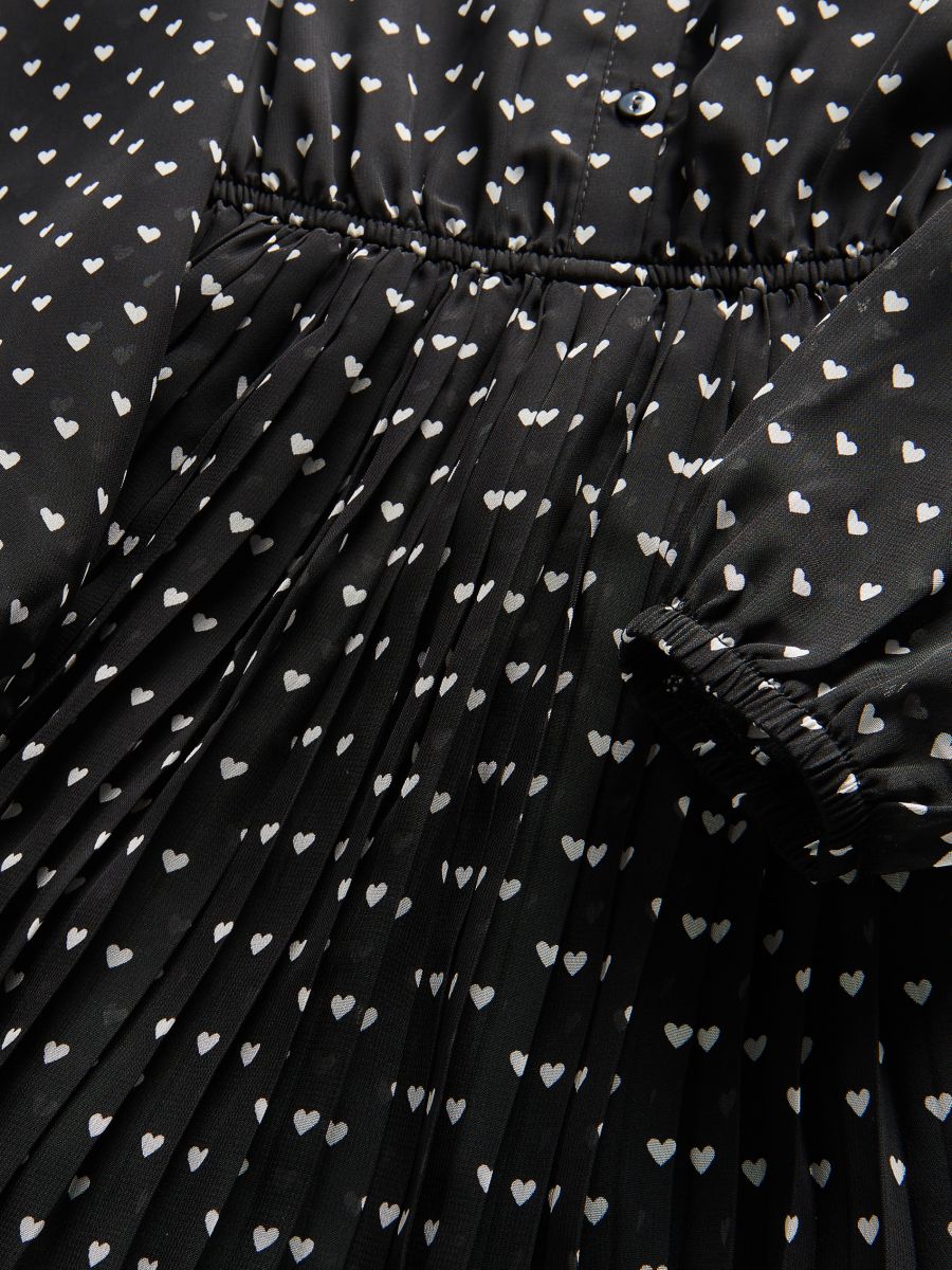 Kleid mit Plisseerock - schwarz - RESERVED - 6