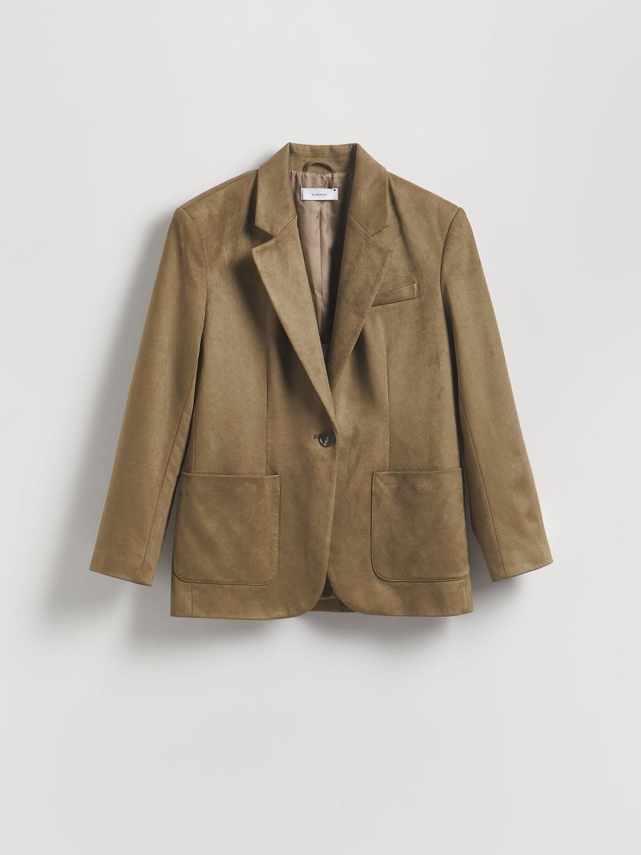 LADIES` BLAZER - dusty green - RESERVED