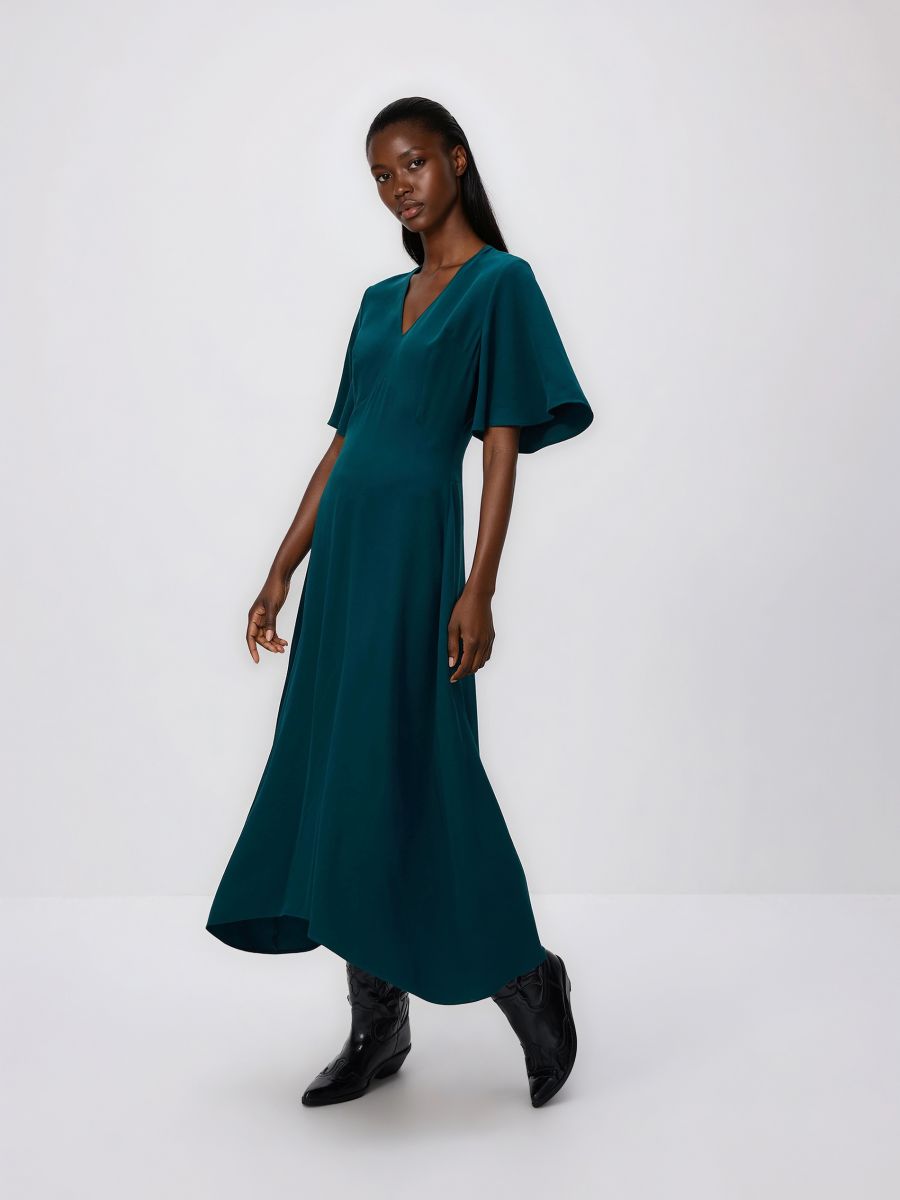 Lyocell anyagú ruha - kobaltkék - RESERVED