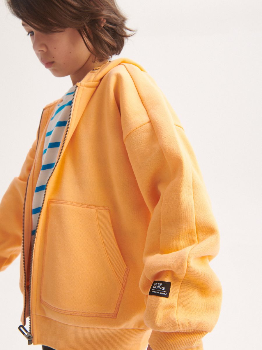 Oversized hoodie - peach - RESERVED - 3