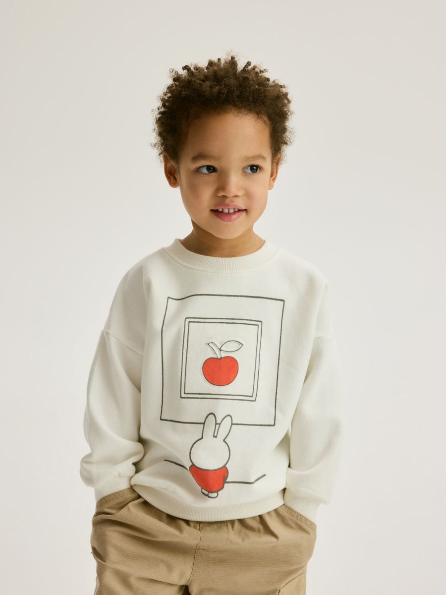 BOYS` JOGGING TOP - crème - RESERVED