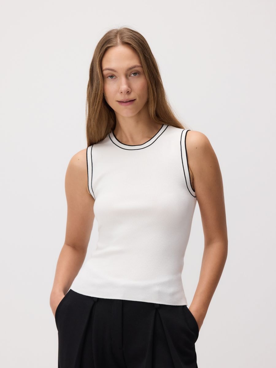 Plain viscose top - cream - RESERVED - 3