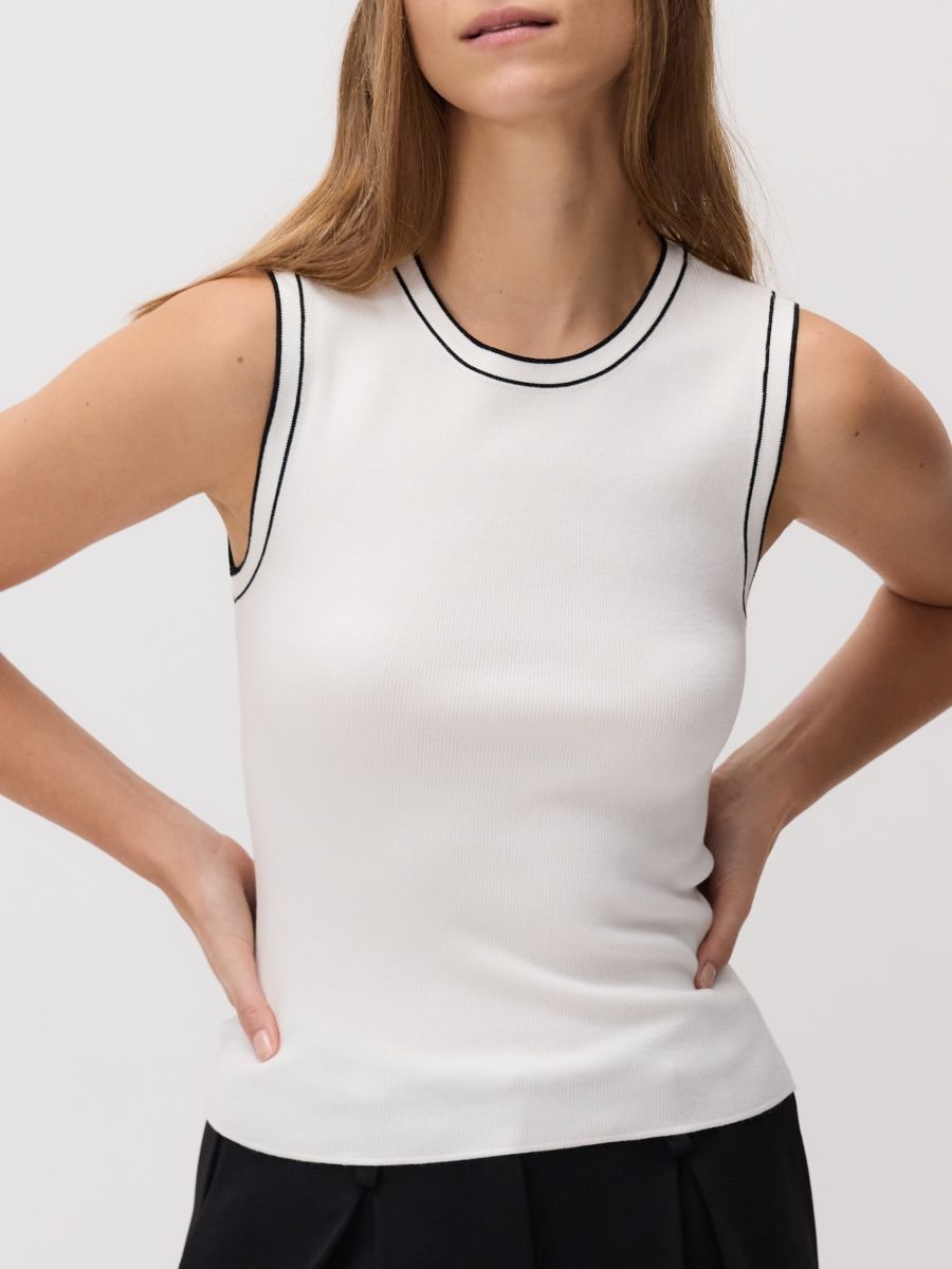 Plain viscose top - cream - RESERVED - 4