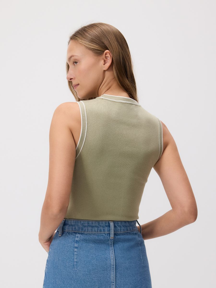 Plain viscose top - light olive - RESERVED - 4