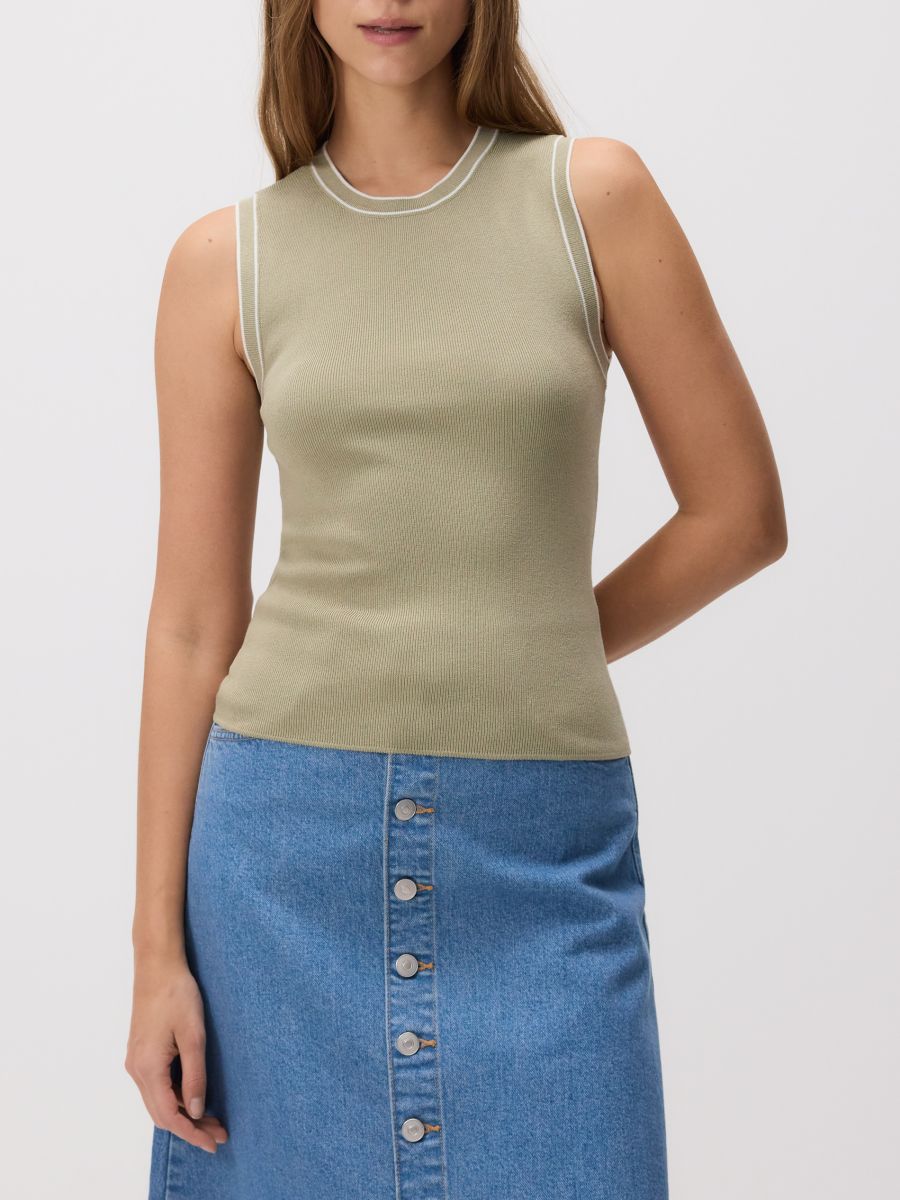 Plain viscose top - light olive - RESERVED - 3