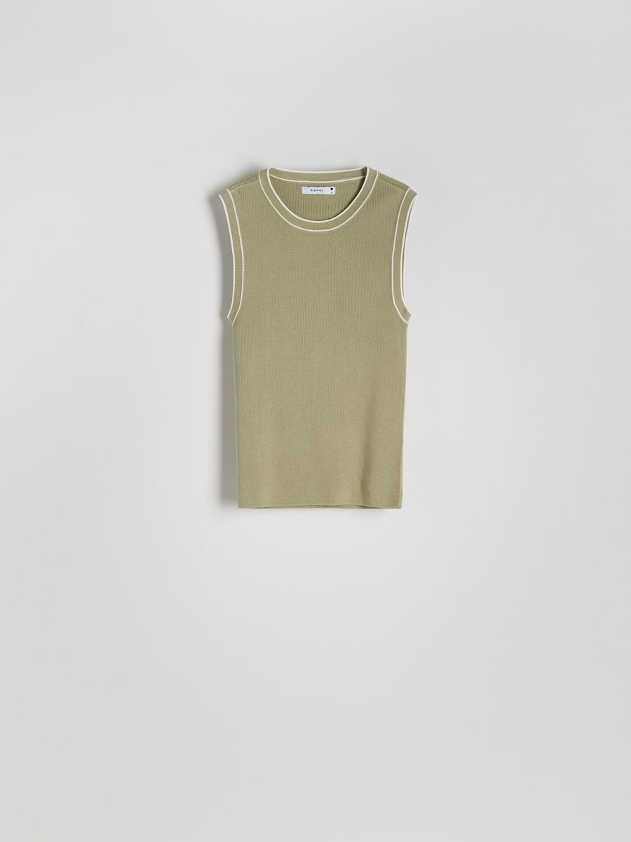 Plain viscose top - light olive - RESERVED - 5