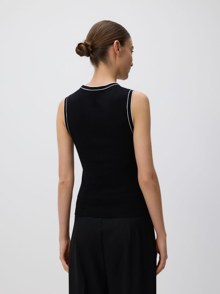 Plain viscose top - black - RESERVED - 3