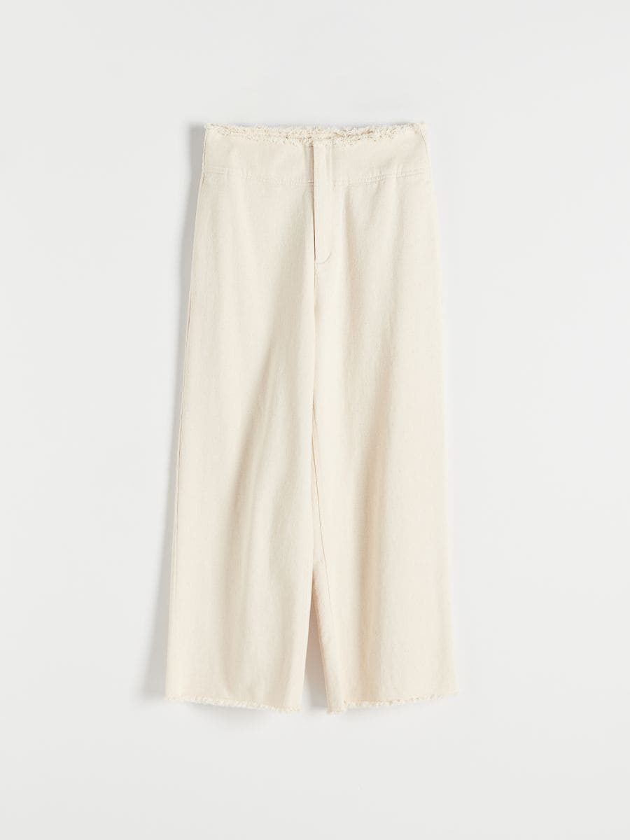 Ladies` trousers - beige - RESERVED - 4
